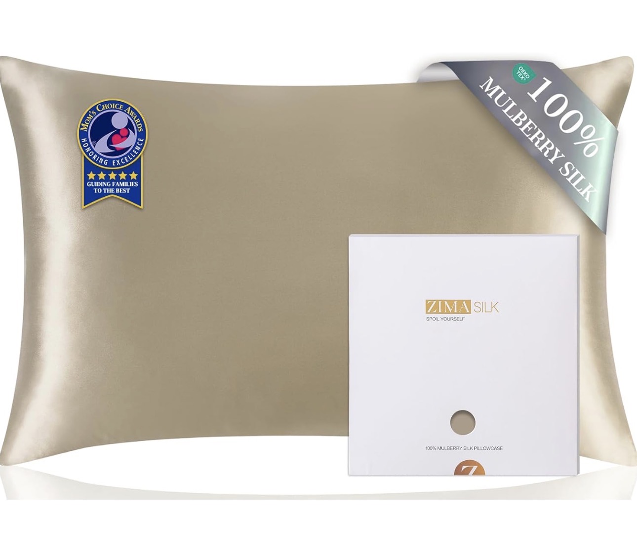 Silk pillowcase for overnight beauty care