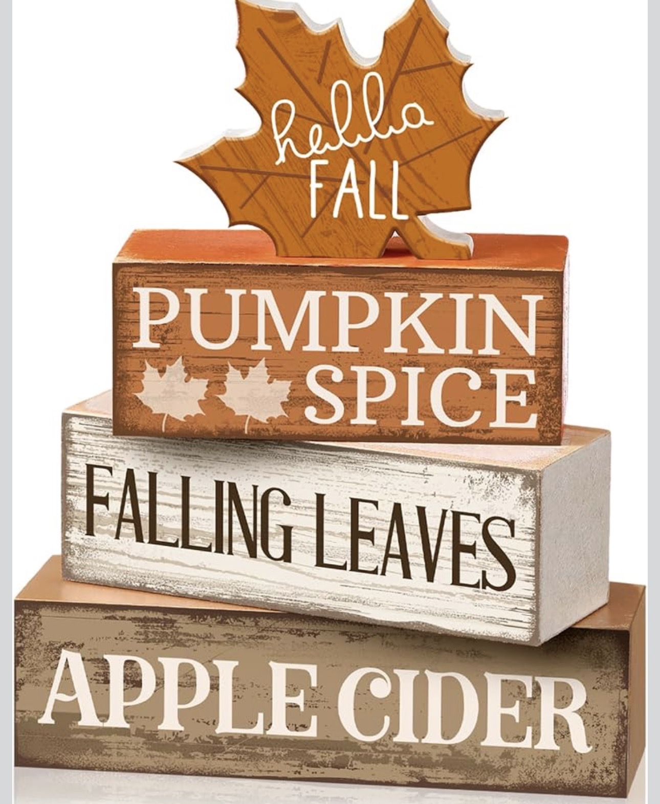 Fall block decor for a Thanksgiving coffee bar