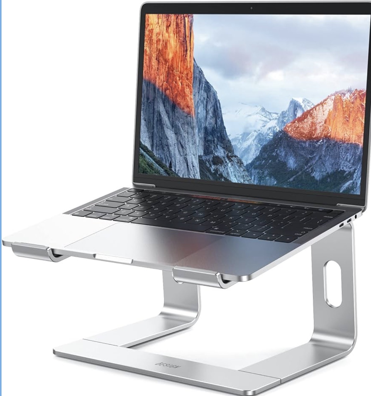 Laptop stand for studying in a college dorm room