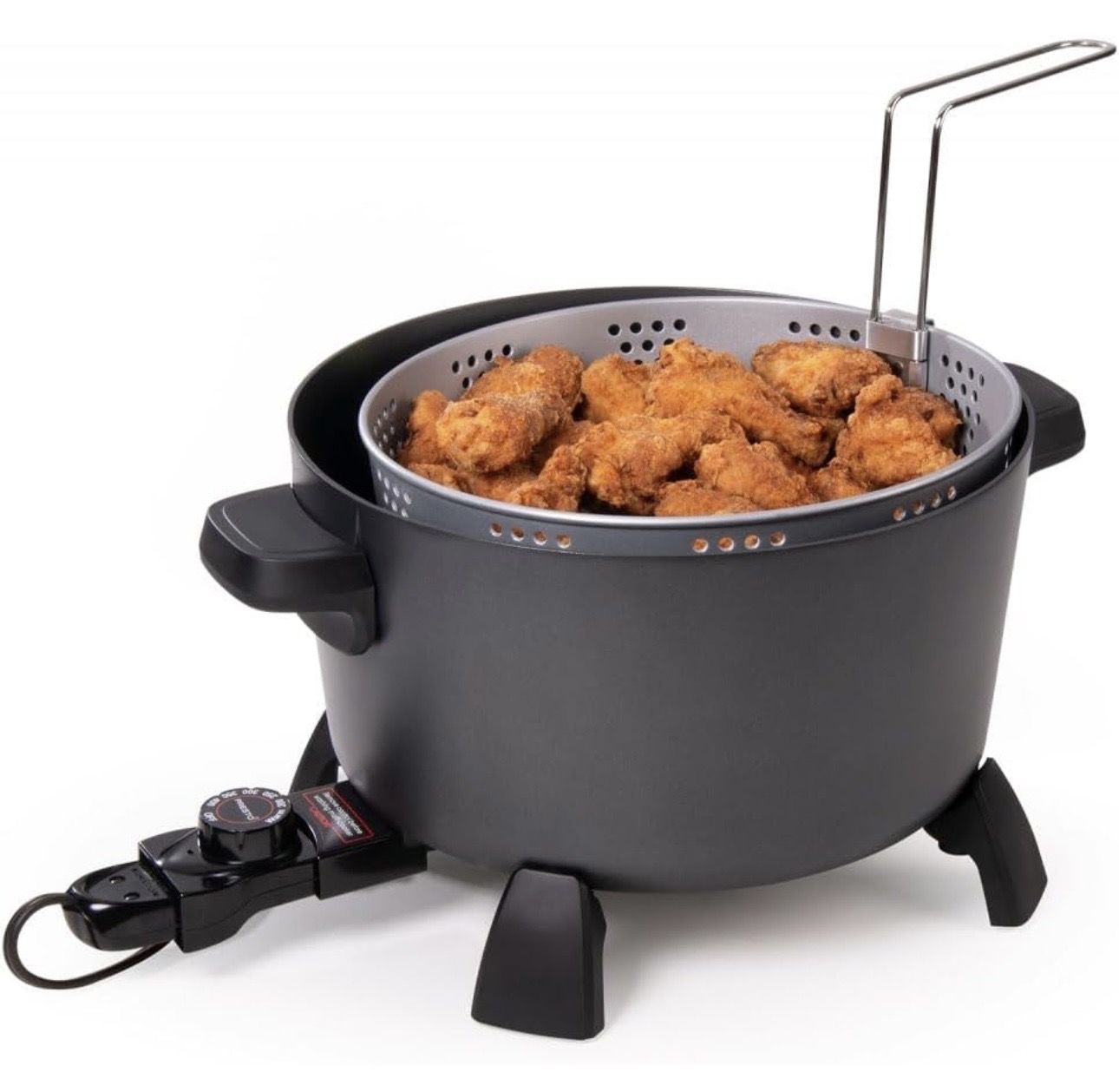 Countertop deep fryer for family-style meals