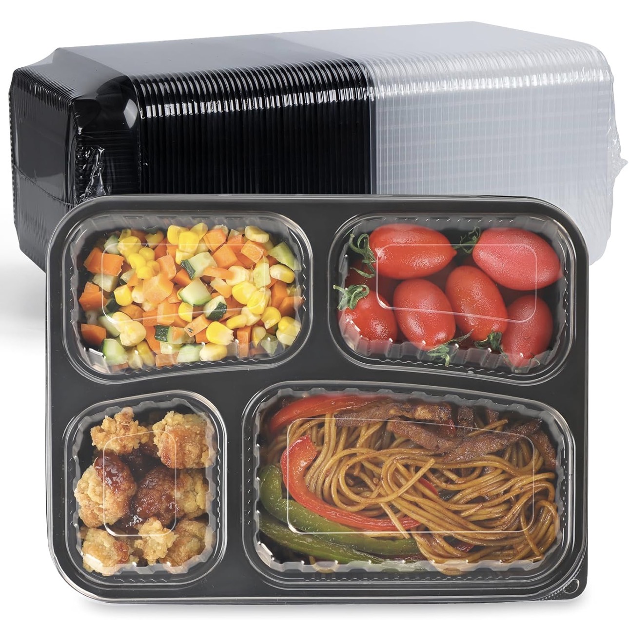 Plastic meal prep containers
