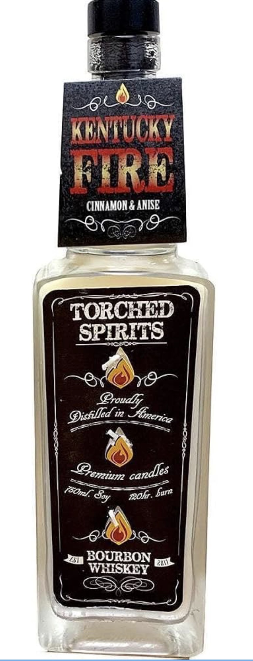 Torched Spirits Whiskey Bottle Scented Candle