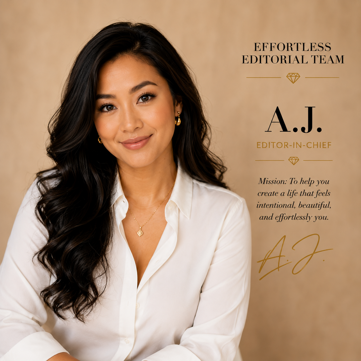 A.J., Editor-in-Chief of Effortless Lifestyle