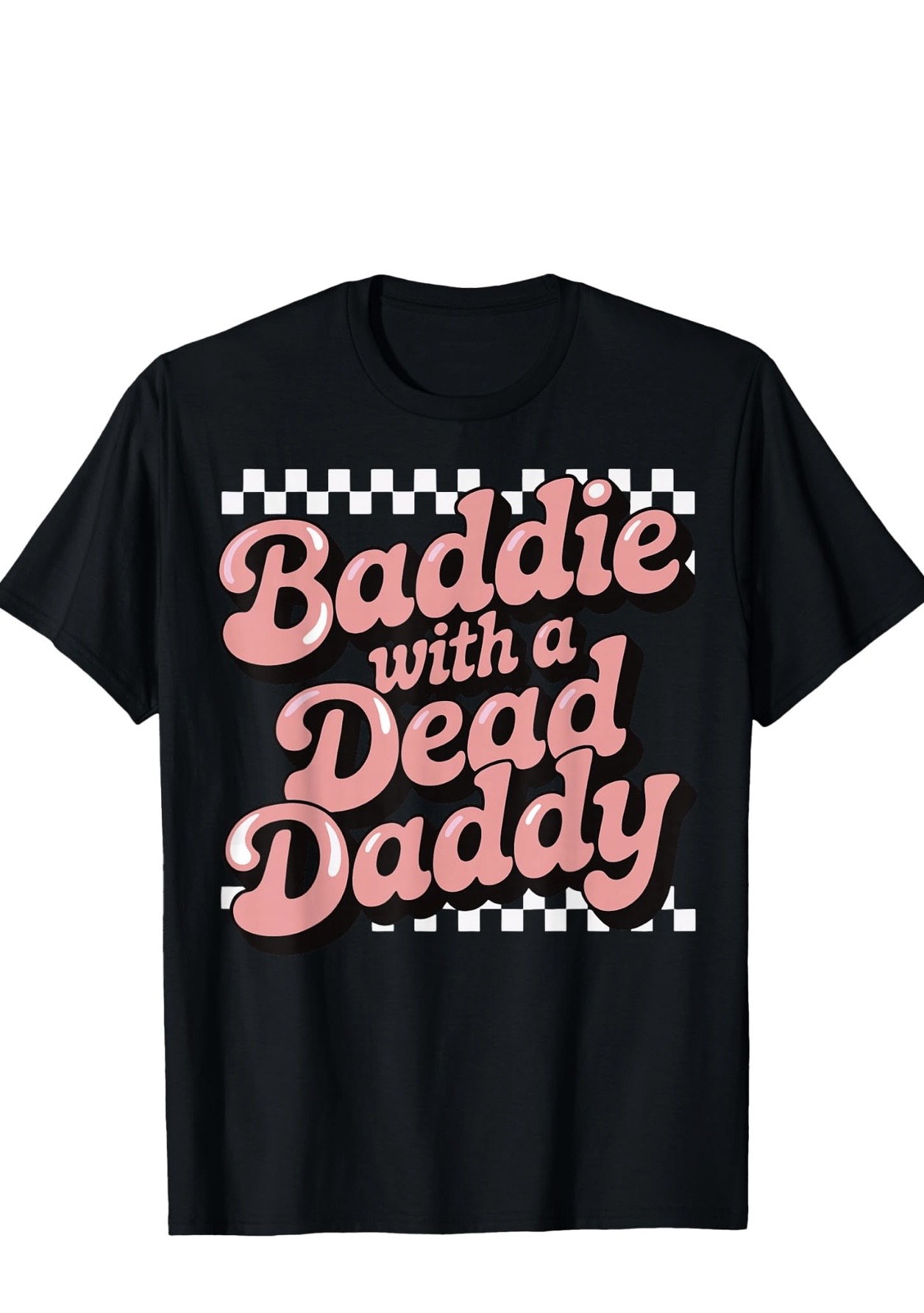 Pink Baddie graphic T-shirt for a bold college fashion outfit
