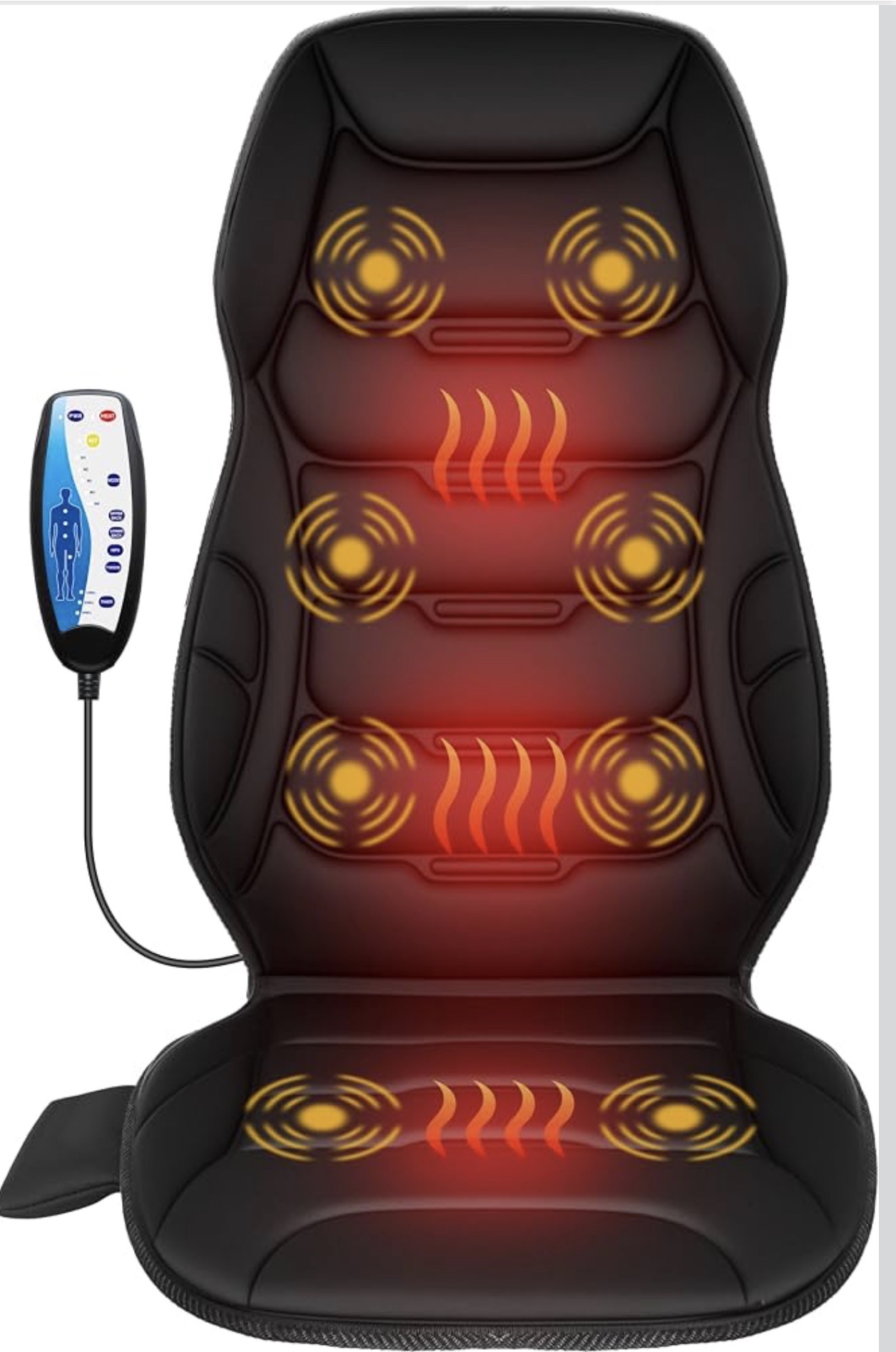 Massaging chair pad for an office chair