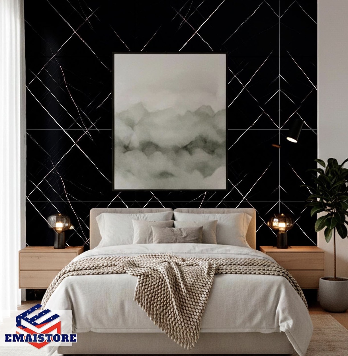 Black Galaxy architectural wall panel with dimensional texture and a contemporary dark finish.
