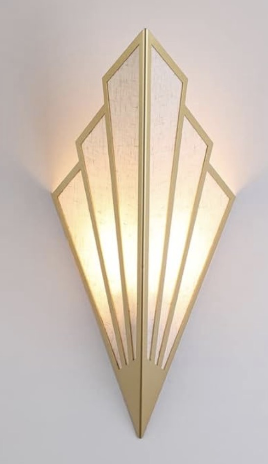 Gold Geometric Art Deco Wall Sconces