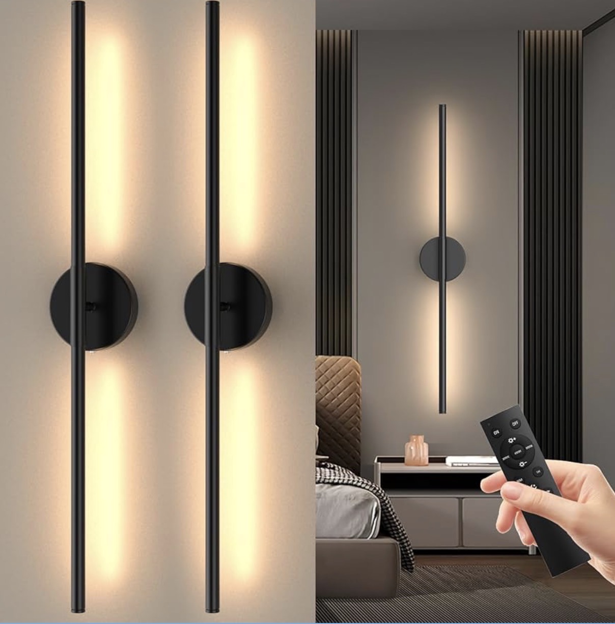 Tartek Rechargeable Long Wall Sconces
