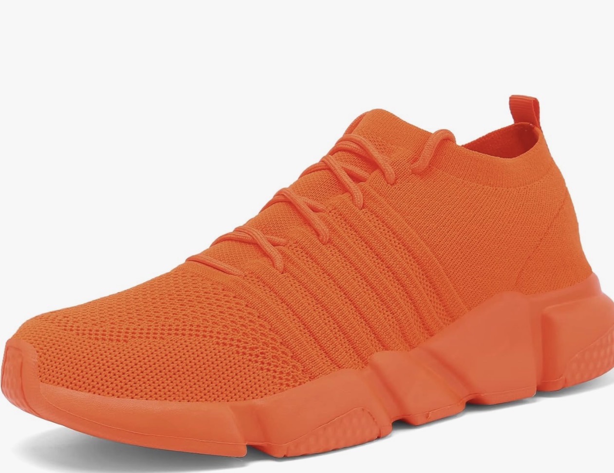Bright orange casual sneakers